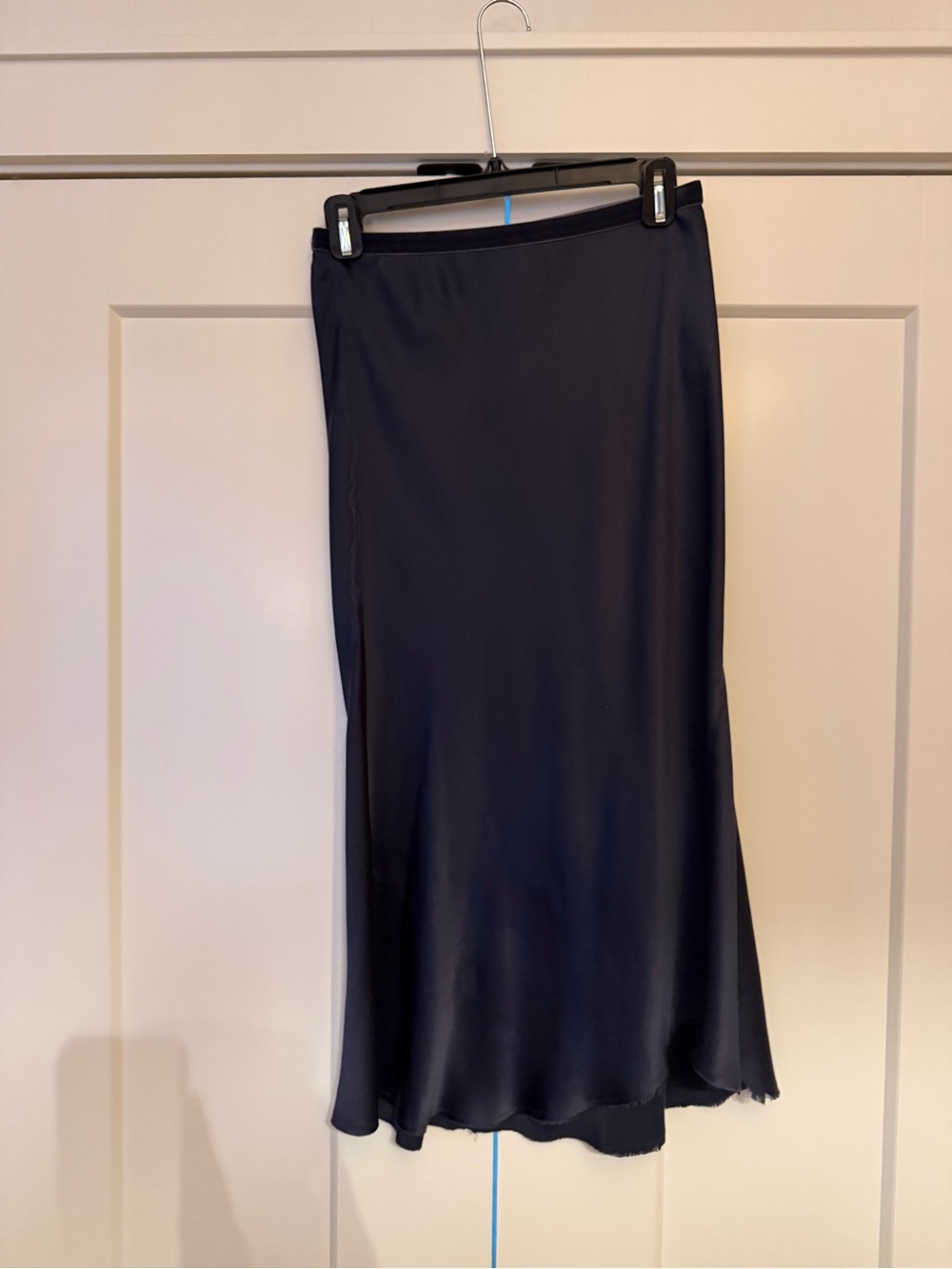 Elegant Midnight Blue 100% silk Slip Skirt - Women
